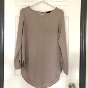 Tan Longsleeve Blouse